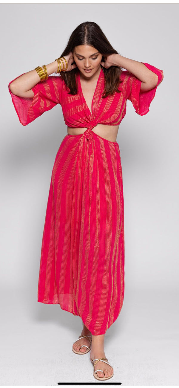 Severine long dress antigua raspberry