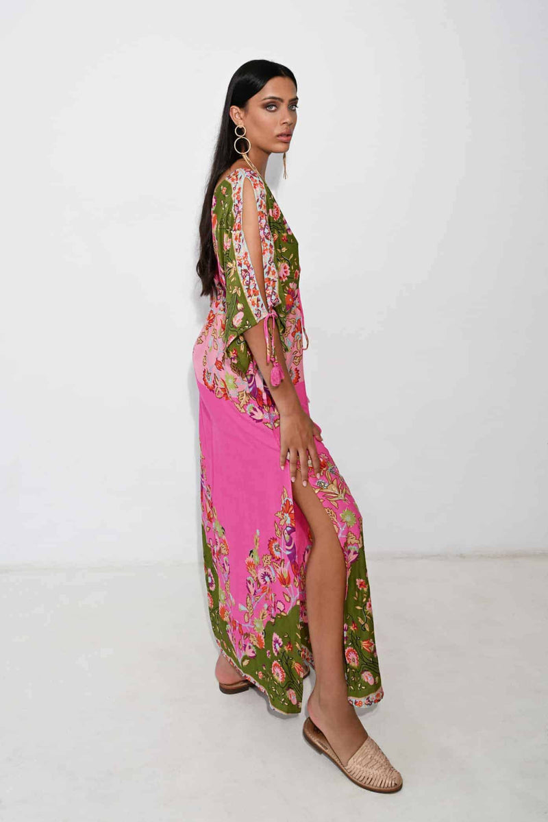 Piti Cuiti Marrakesh star long pink dress