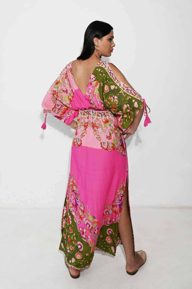 Piti Cuiti Marrakesh star long pink dress