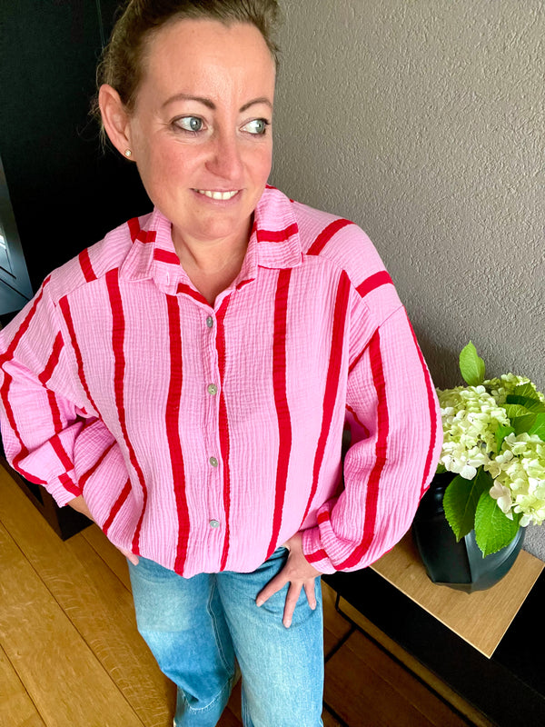 Blouse Rose stripes