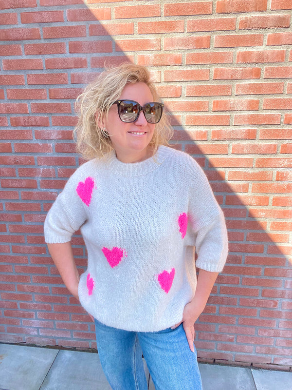 Pullover Pink Heart