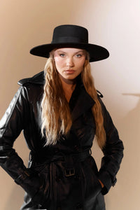 Abrigo piel negro coat