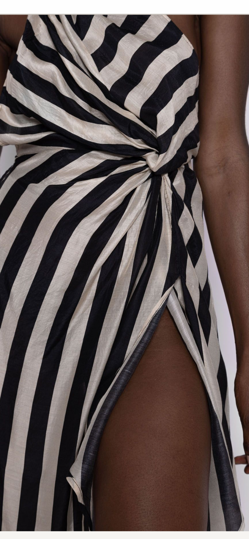 Dress Celia stripes off white and black