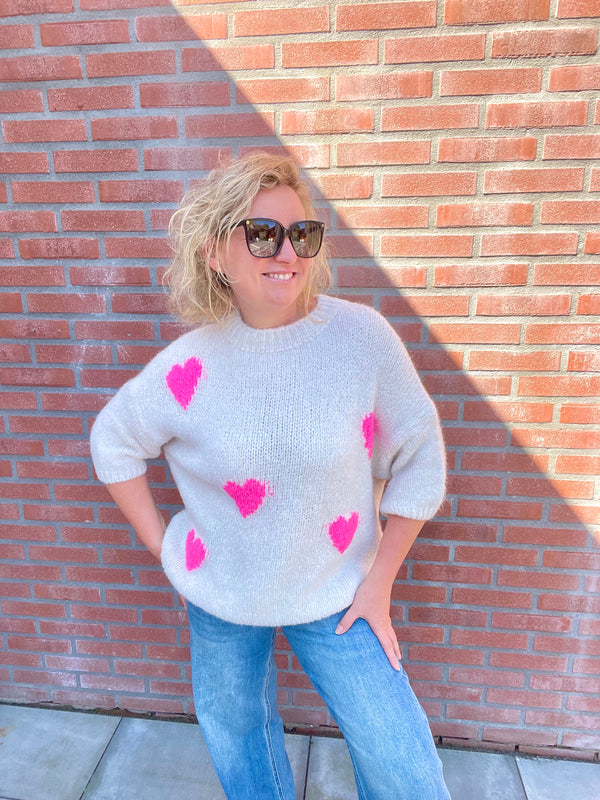 Pullover Pink Heart