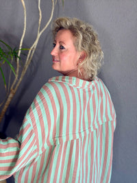 Blouse mint stripes