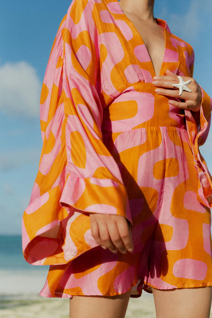 Jumpsuit Thais Lima orange pink