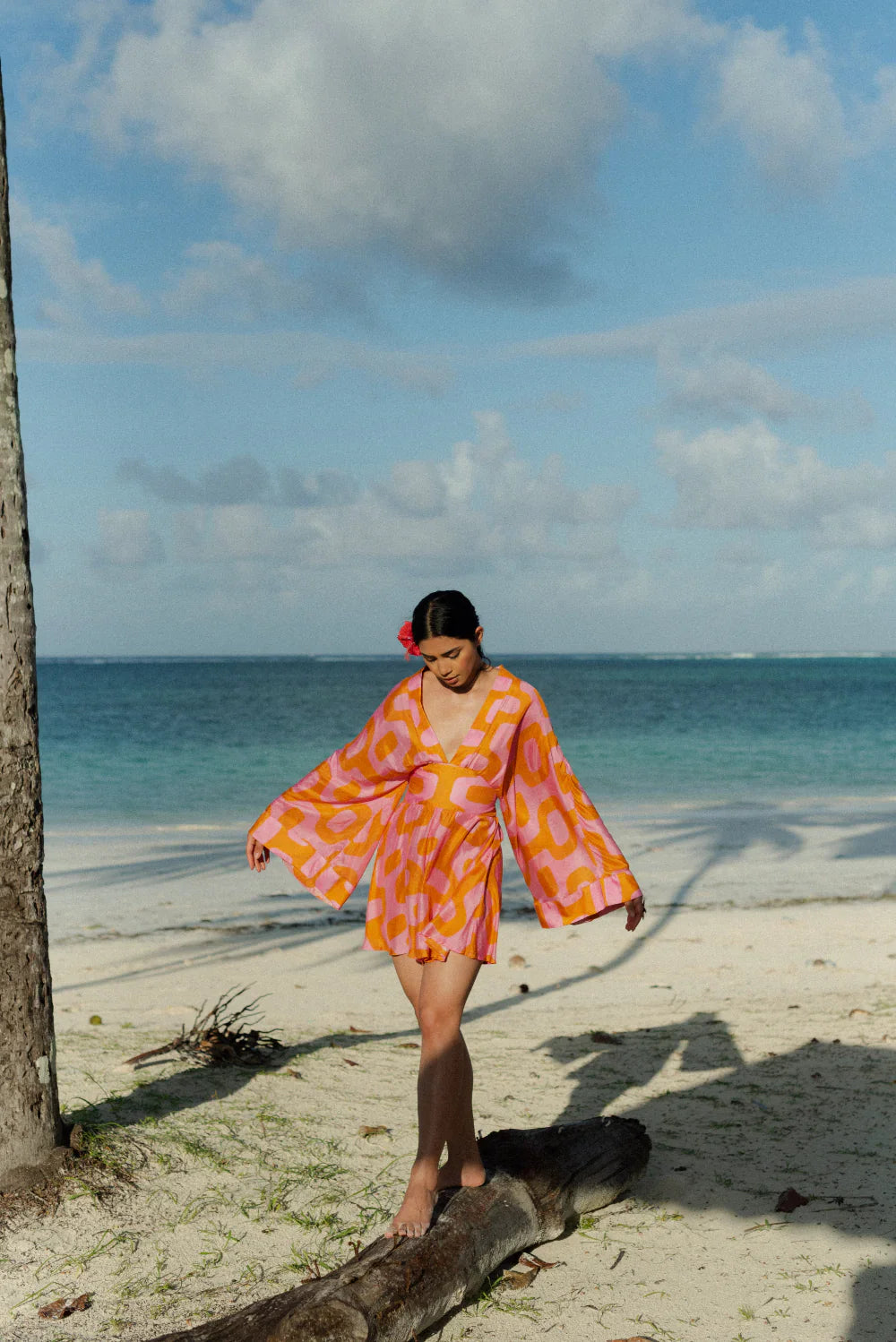Jumpsuit Thais Lima orange pink