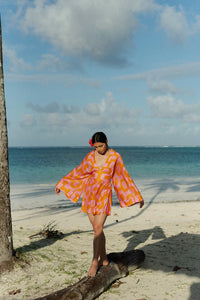 Jumpsuit Thais Lima orange pink