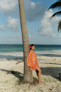 Jumpsuit Thais Lima orange pink