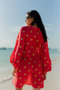 Short dress Angie symi mesh pink