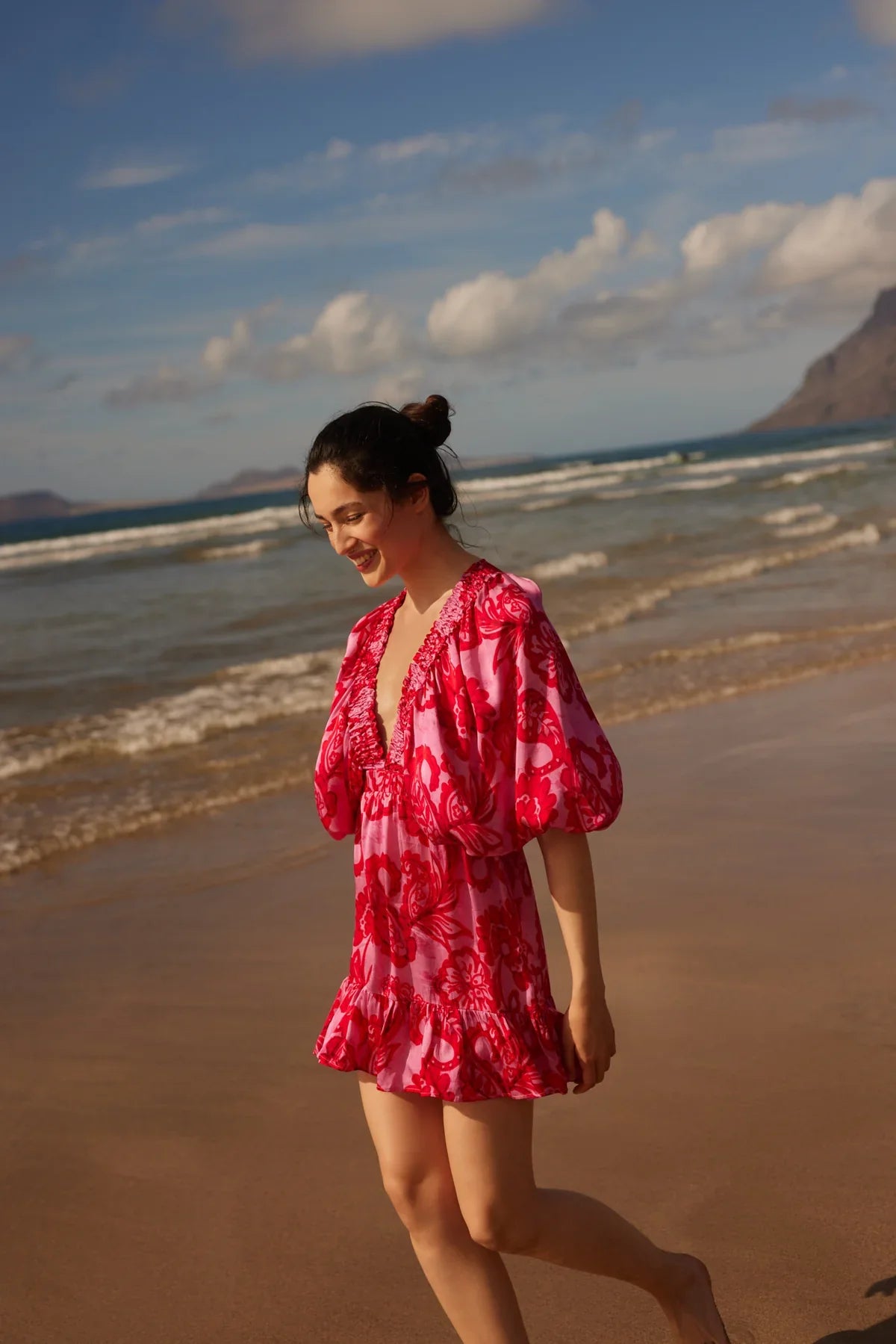 Short dress Marine Bellezza cupro