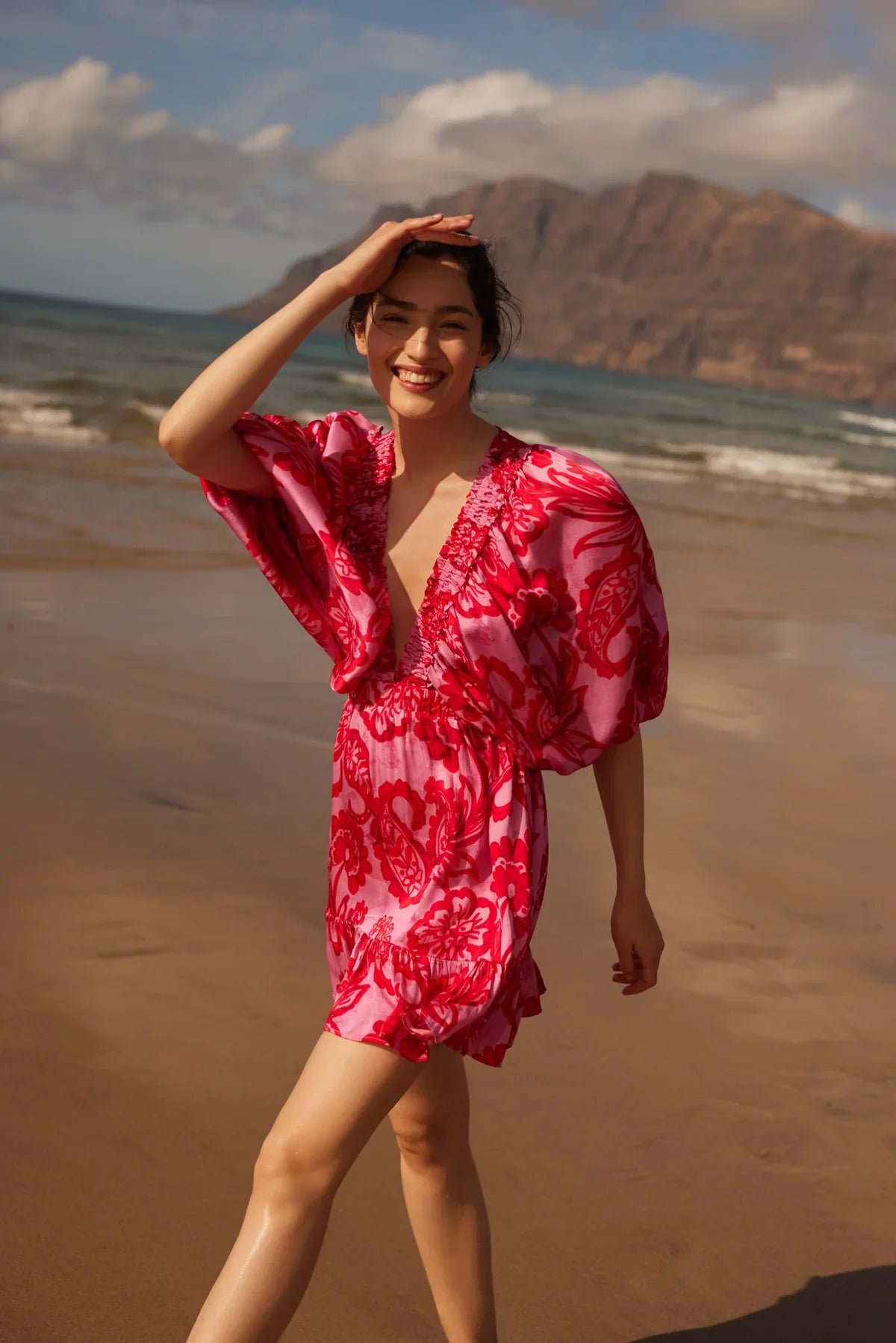 Short dress Marine Bellezza cupro