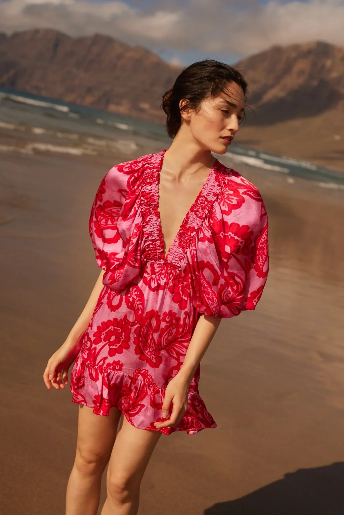 Short dress Marine Bellezza cupro