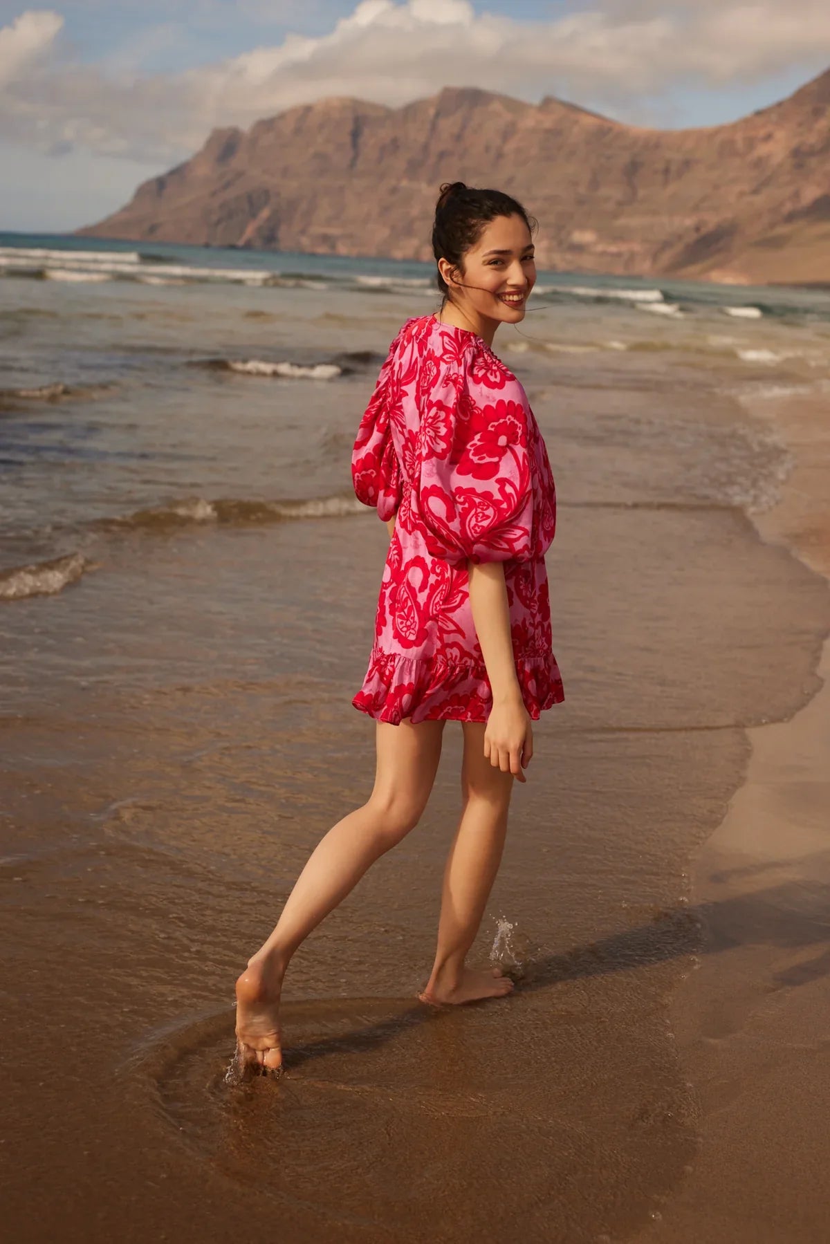Short dress Marine Bellezza cupro