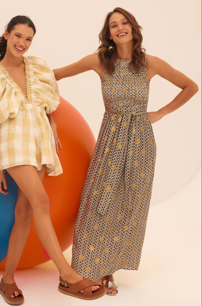 Maxikleid Marguerite Symi Schwarz