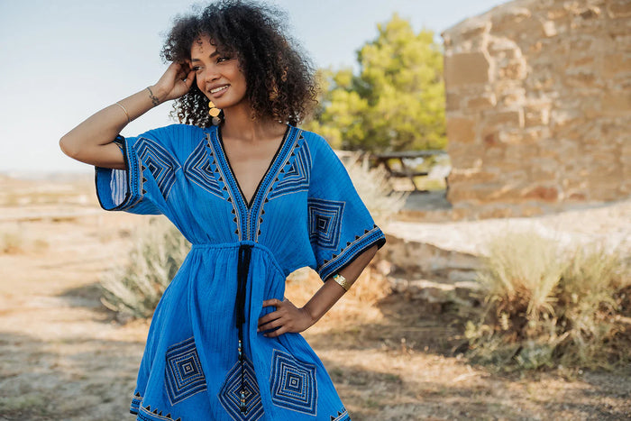Short dress Cancun indigo