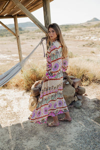 long dress Grasse aqua