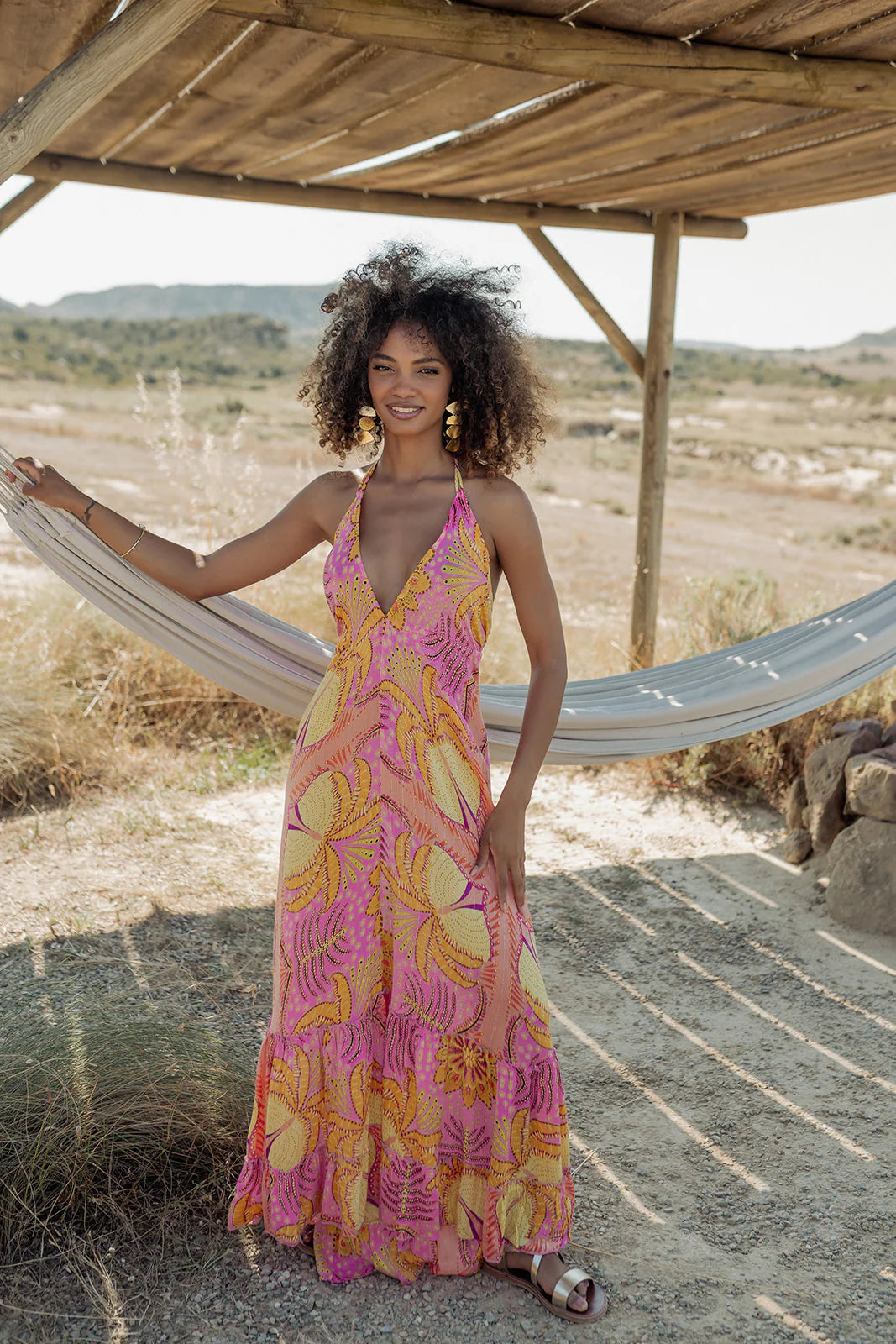 long dress Marrakech Lucia orange