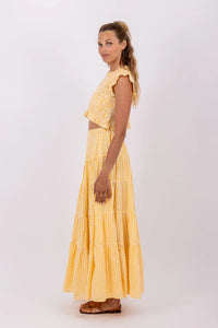 Skirt Odette gingham yellow
