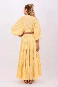 Skirt Odette gingham yellow