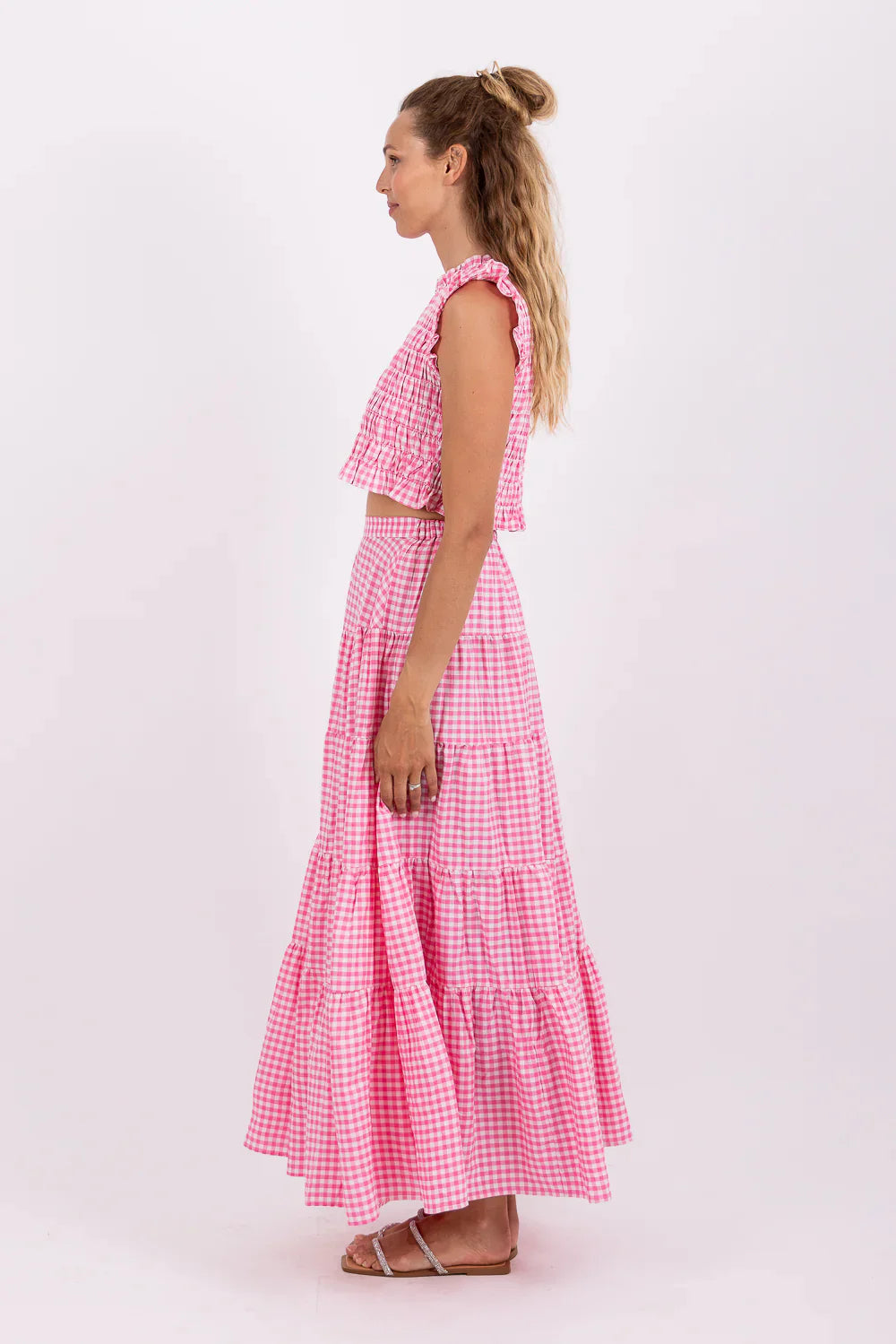 Malone Top Gingham Pink