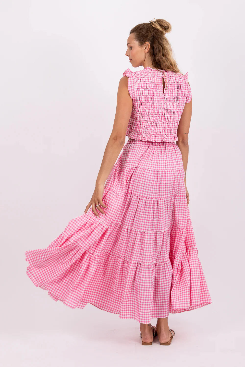 Odette Skirt Gingham Pink