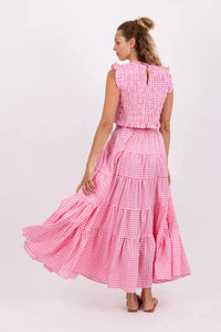 Odette Skirt Gingham Pink