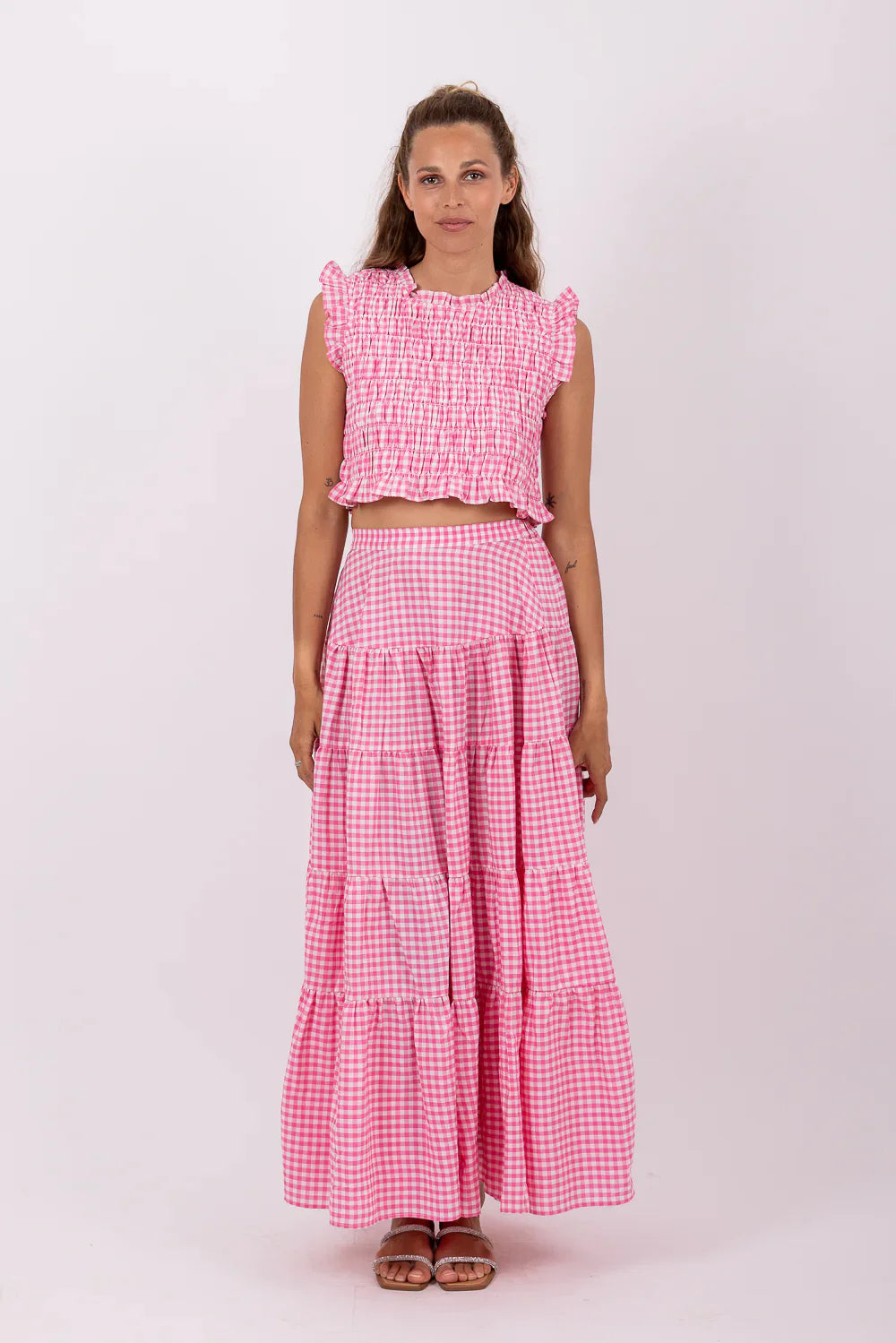 Odette Skirt Gingham Pink