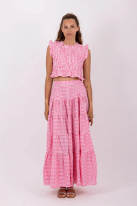 Odette Skirt Gingham Pink