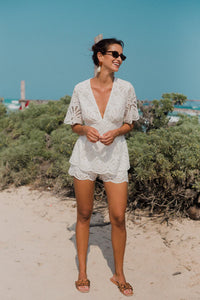 Jumpsuit Marina eyelet white
