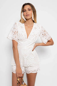 Jumpsuit Marina eyelet white