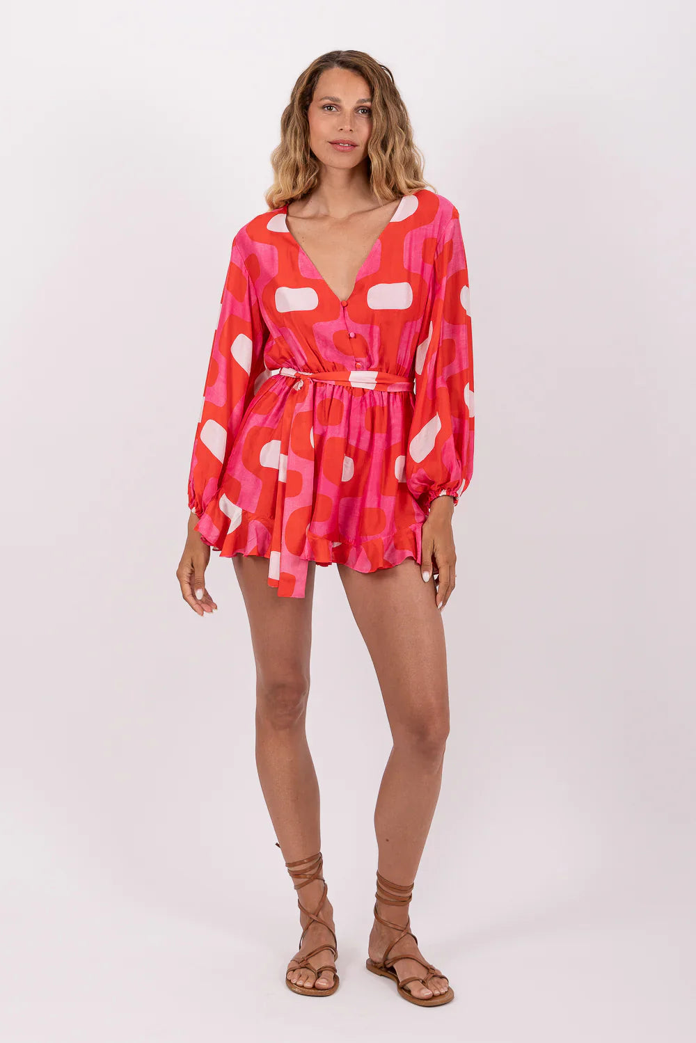 Jumpsuit Fleur Lima Fuchsia and Red