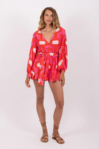 Jumpsuit Fleur Lima Fuchsia and Red