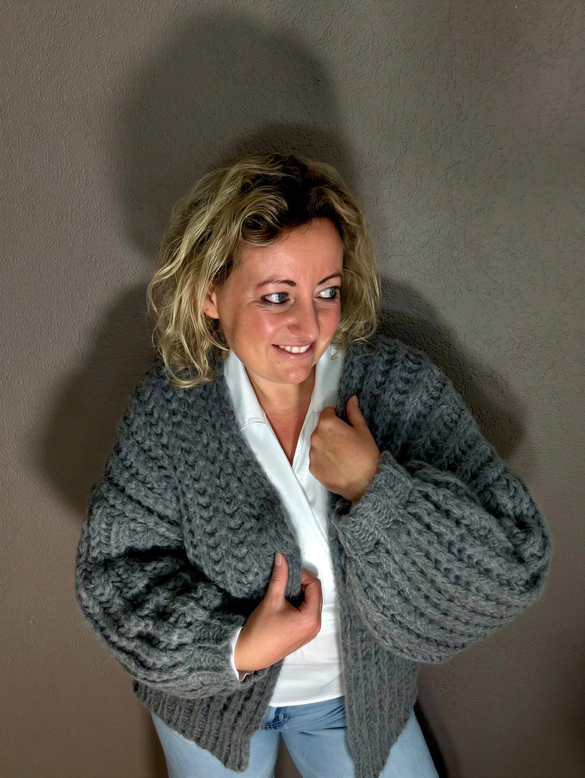 Cardigan chunky knit
