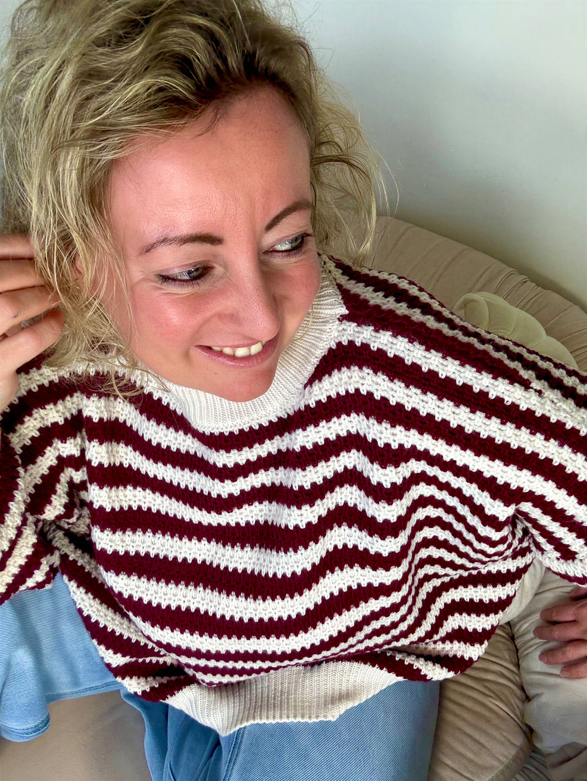 Trui cozy stripes