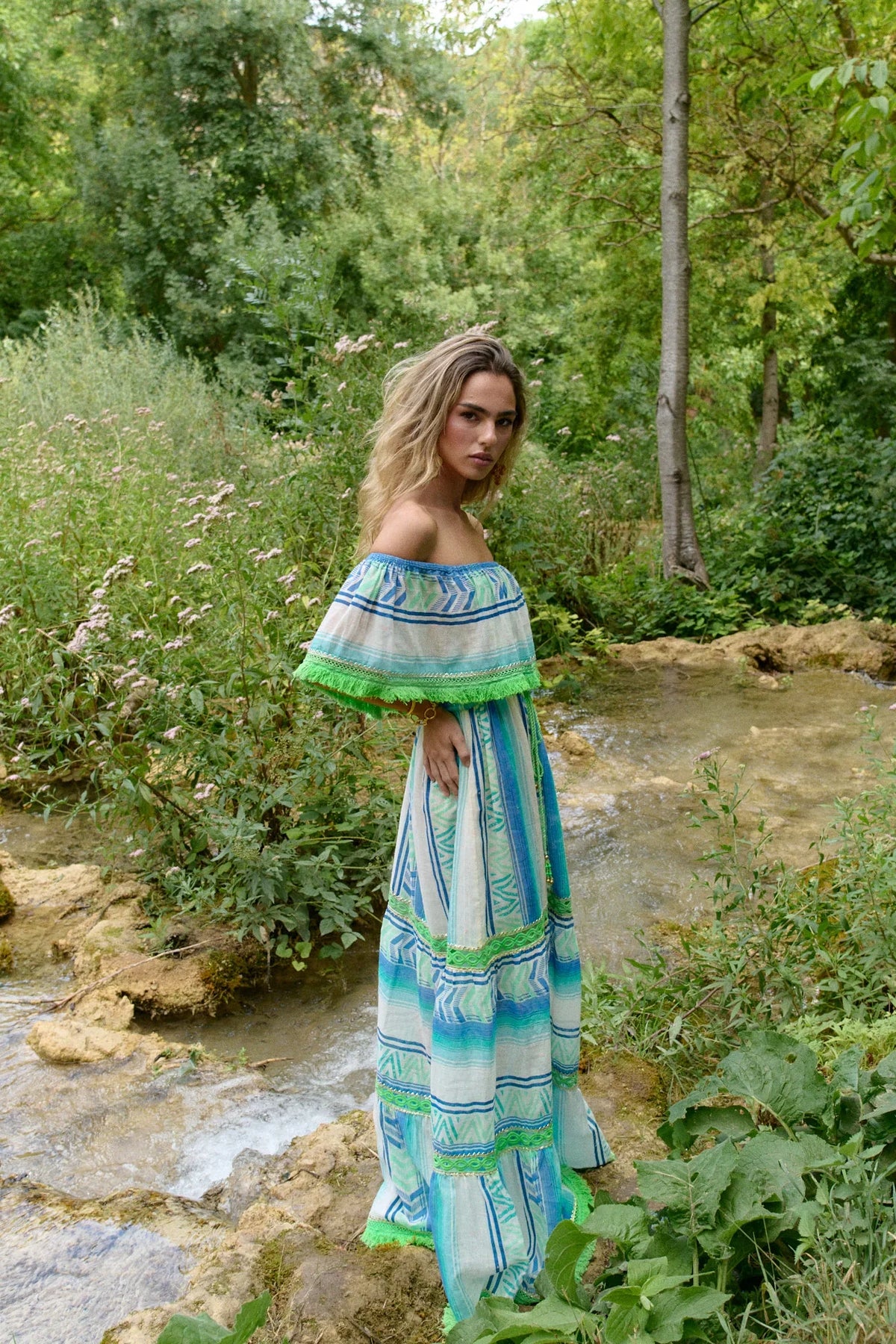 Long Dress Frida Aqua