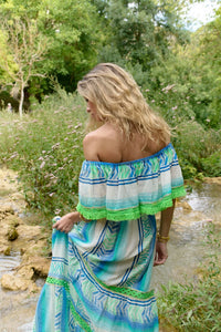 Long Dress Frida Aqua