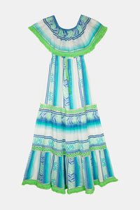 Long Dress Frida Aqua