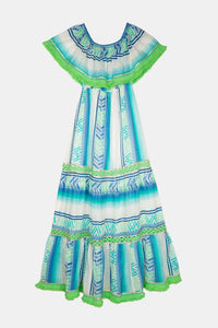 Long Dress Frida Aqua