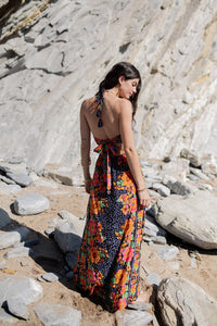 Long cut dress Hawaii negro