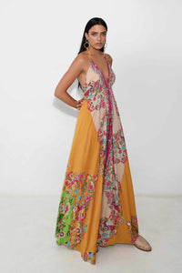 Long Dress Lucia Yellow Flower