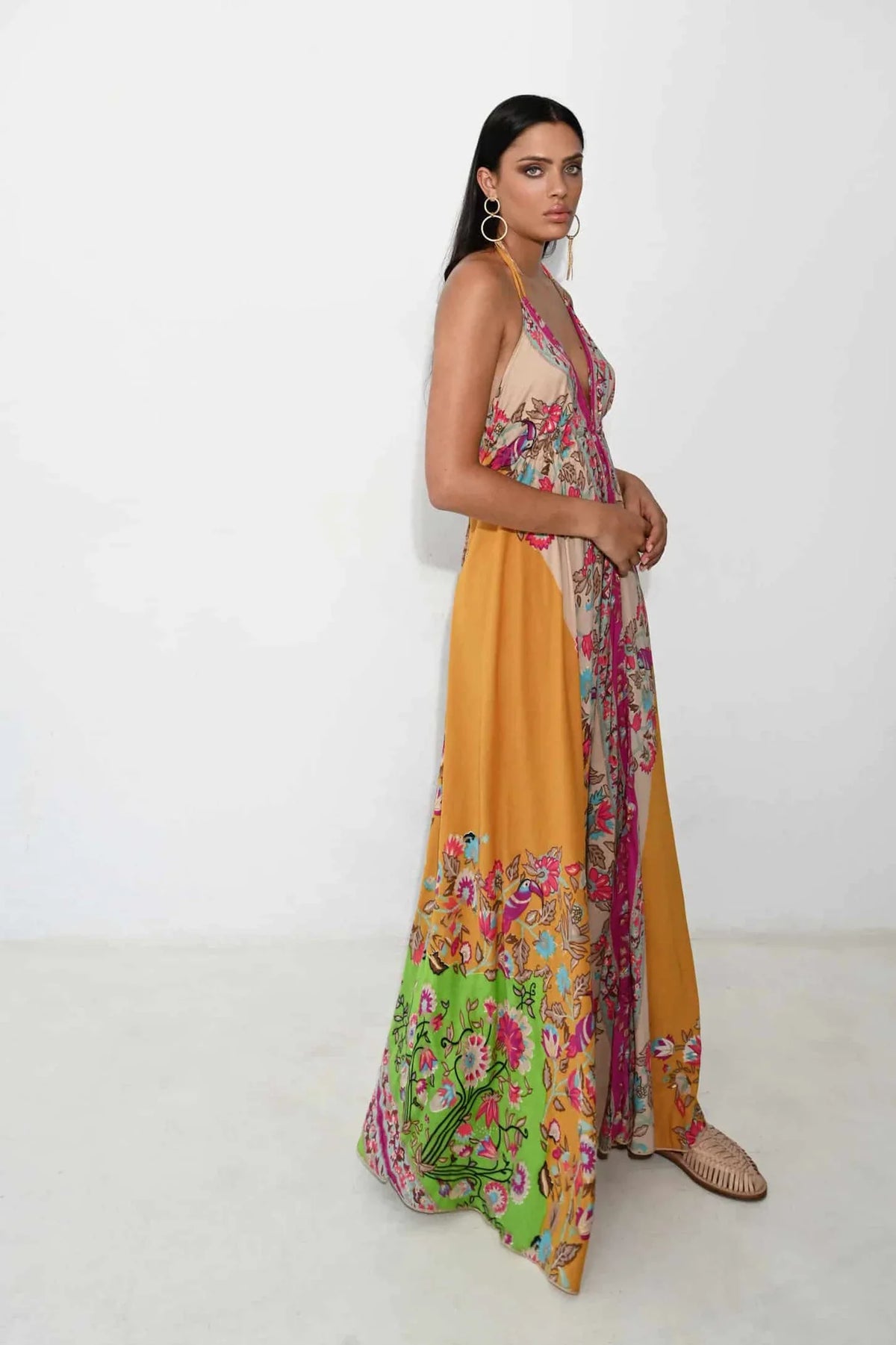 Long Dress Lucia Yellow Flower