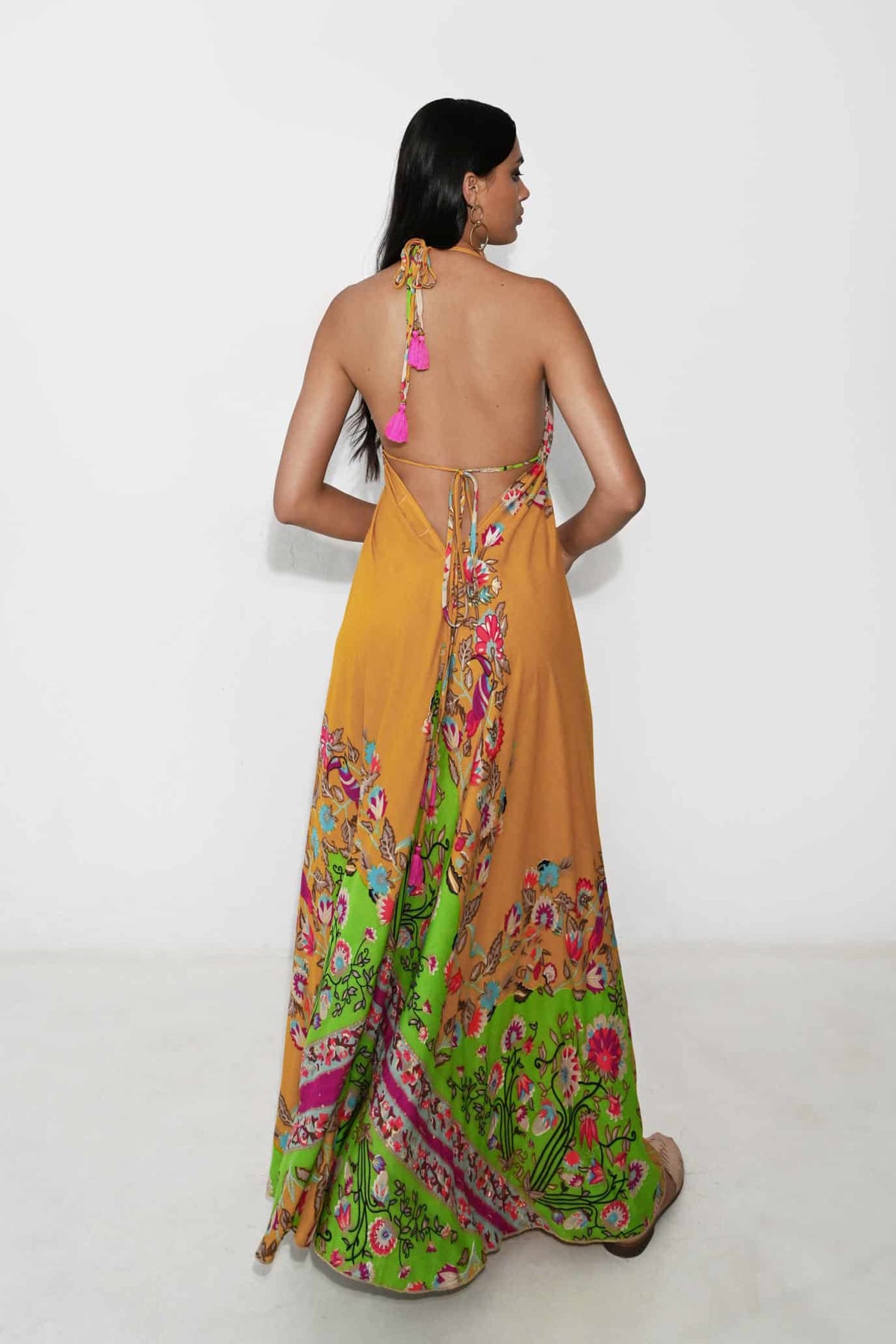 Long Dress Lucia Yellow Flower