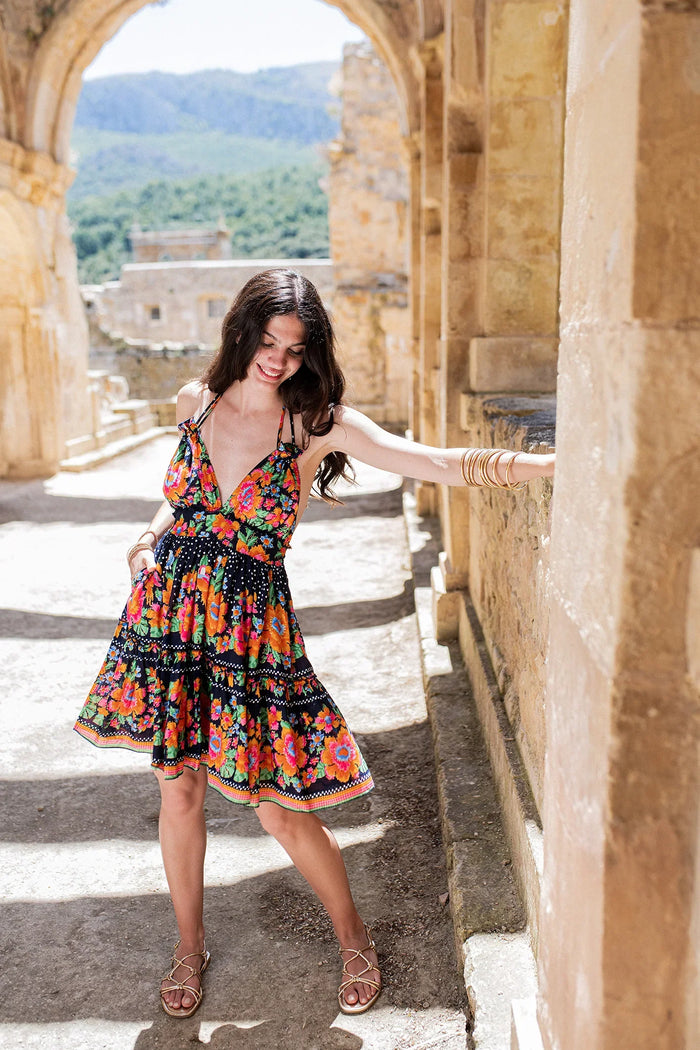 Short dress Hawaii black