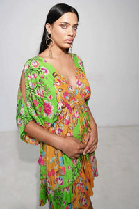 Short dress Marrakesh star green