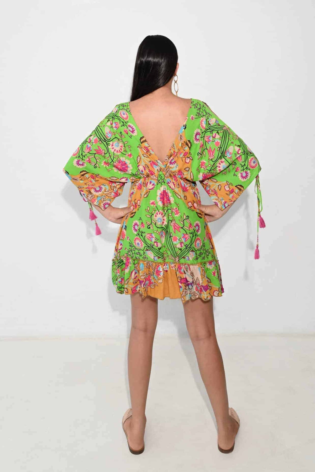 Short dress Marrakesh star green