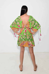 Short dress Marrakesh star green